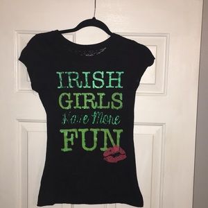 St. Patty Irish Girls Have More Fun Tee size M